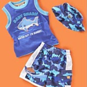 Nannette Infant Boy's 3-pc Shark Swim Set